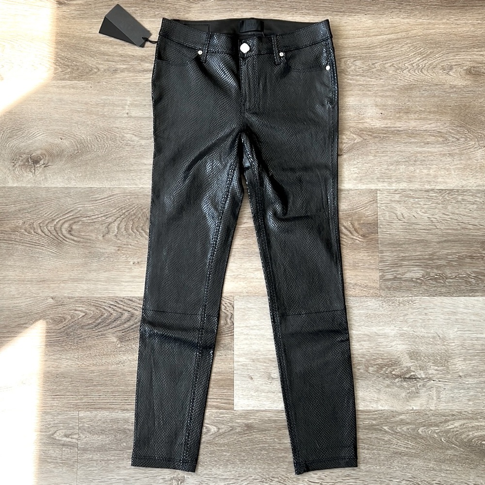 NWT RtA stretch leather snake emossed leather